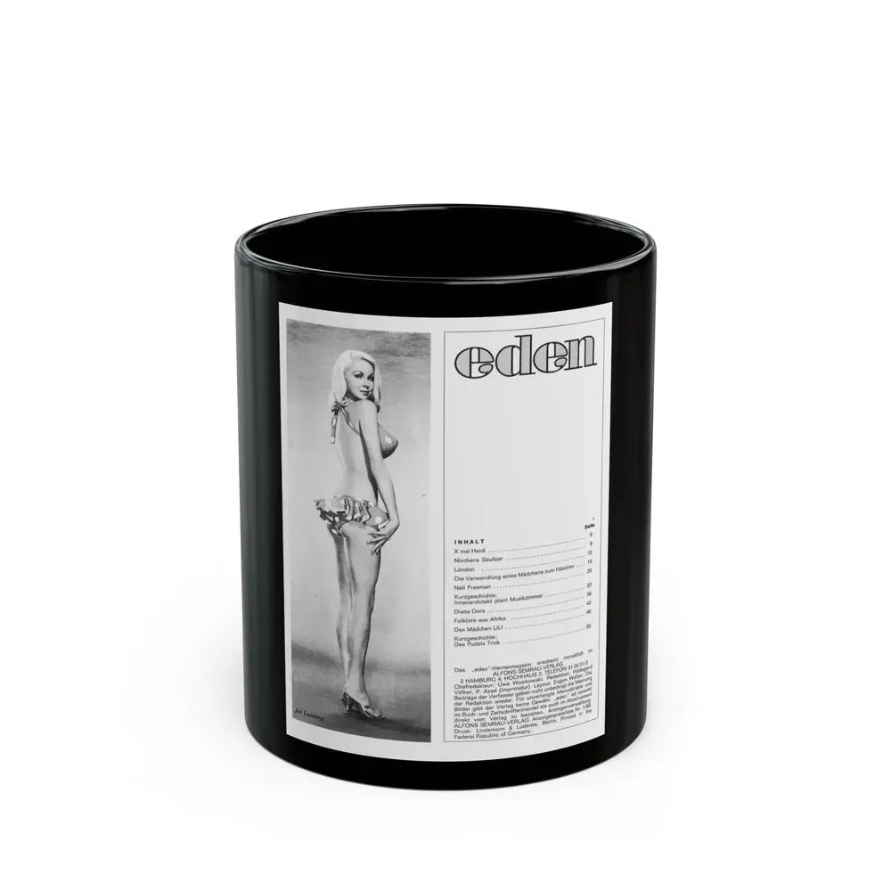 Joi Lansing #181 (Vintage Female Icon) Black Coffee Mug 11oz - Go Mug Yourself