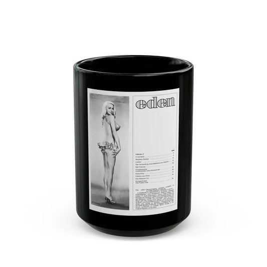 Joi Lansing #181 (Vintage Female Icon) Black Coffee Mug 15oz - Go Mug Yourself
