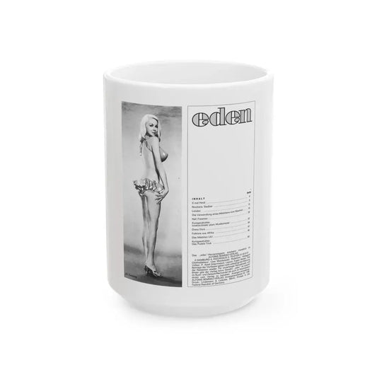 Joi Lansing #181 (Vintage Female Icon) White Coffee Mug 15oz - Go Mug Yourself
