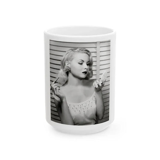 Joi Lansing #182 (Vintage Female Icon) White Coffee Mug 15oz - Go Mug Yourself