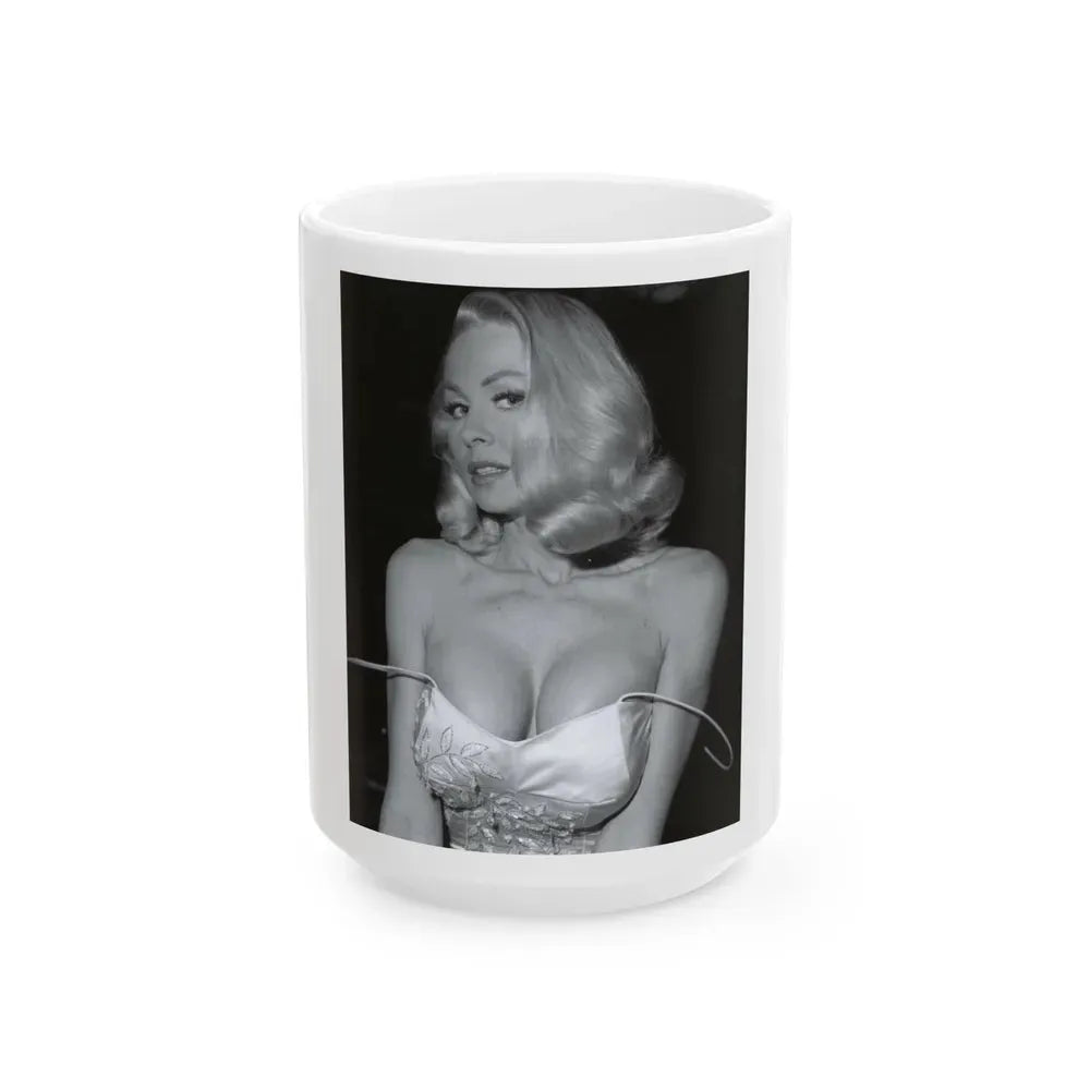 Joi Lansing #183 (Vintage Female Icon) White Coffee Mug 15oz - Go Mug Yourself