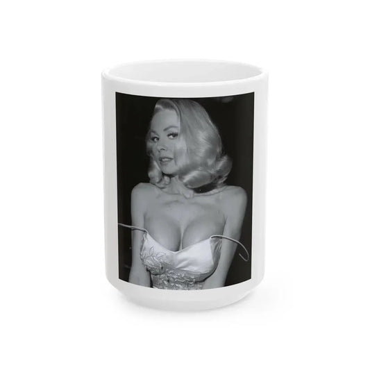 Joi Lansing #183 (Vintage Female Icon) White Coffee Mug 15oz - Go Mug Yourself