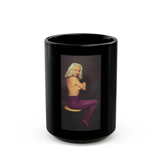 Joi Lansing #186 (Vintage Female Icon) Black Coffee Mug 15oz - Go Mug Yourself