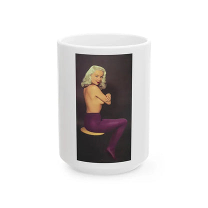 Joi Lansing #186 (Vintage Female Icon) White Coffee Mug 15oz - Go Mug Yourself