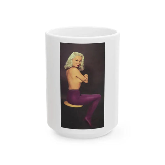 Joi Lansing #186 (Vintage Female Icon) White Coffee Mug 15oz - Go Mug Yourself