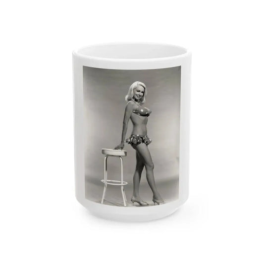 Joi Lansing #191 (Vintage Female Icon) White Coffee Mug 15oz - Go Mug Yourself