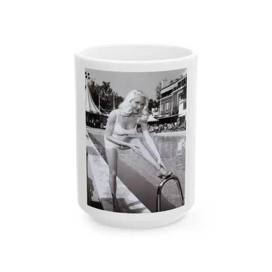 Joi Lansing #192 (Vintage Female Icon) White Coffee Mug 15oz - Go Mug Yourself