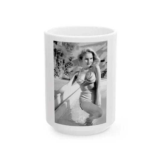 Joi Lansing #193 (Vintage Female Icon) White Coffee Mug 15oz - Go Mug Yourself