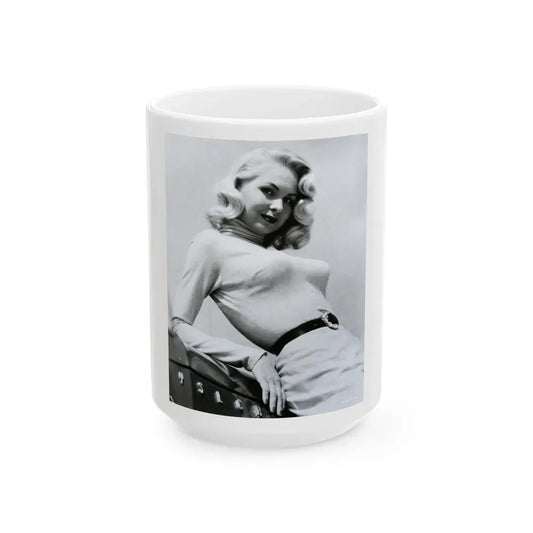 Joi Lansing #196 (Vintage Female Icon) White Coffee Mug 15oz - Go Mug Yourself