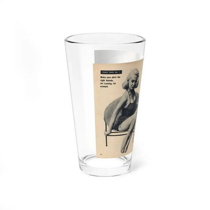 Joi Lansing #207 - 2 Pages, 2 B&W Photos & Captions from EYE Digest Mag. June '55 1 (Vintage Female Icon) Pint Glass 16oz - Go Mug Yourself