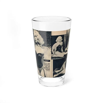 Joi Lansing #208 - 1 Page, 4 B&W Photos & Short Article from EYE Digest Mag. June '55 1 (Vintage Female Icon) Pint Glass 16oz 16oz - Go Mug Yourself