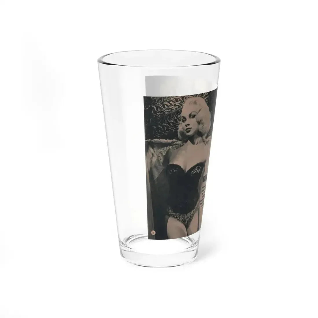Joi Lansing #208 - 1 Page, 4 B&W Photos & Short Article from EYE Digest Mag. June '55 (Vintage Female Icon) Pint Glass 16oz - Go Mug Yourself