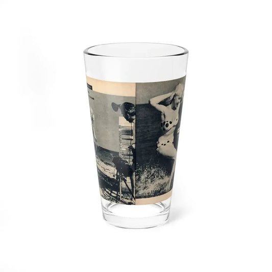 Joi Lansing #209 - 2 Pages, 2 B&W Photos & 2 Captions from EYE Digest Mag. June '55 1 (Vintage Female Icon) Pint Glass 16oz 16oz - Go Mug Yourself