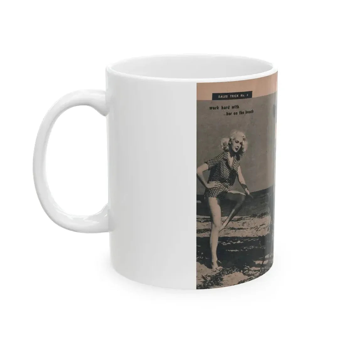 Joi Lansing #209 - 2 Pages, 2 B&W Photos & 2 Captions from EYE Digest Mag. June '55 (Vintage Female Icon) White Coffee Mug - Go Mug Yourself