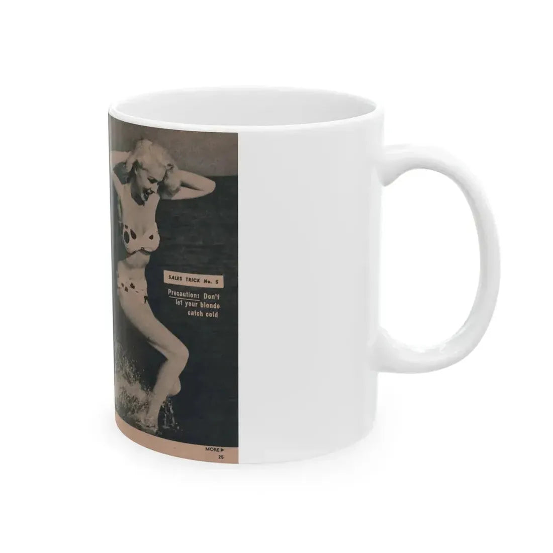 Joi Lansing #209 - 2 Pages, 2 B&W Photos & 2 Captions from EYE Digest Mag. June '55 (Vintage Female Icon) White Coffee Mug - Go Mug Yourself