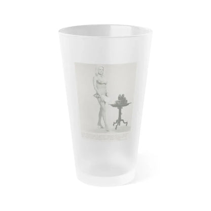 Joi Lansing #212 (Vintage Female Icon) Frosted Pint Glass 16oz 16oz Frosted - Go Mug Yourself