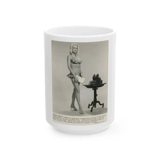 Joi Lansing #212 (Vintage Female Icon) White Coffee Mug 15oz - Go Mug Yourself