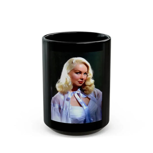 Joi Lansing #215 - 1 Color Portrait Photo from Hollywood In Kodachrome 1940-1949 Book (Vintage Female Icon) Black Coffee Mug 15oz - Go Mug Yourself