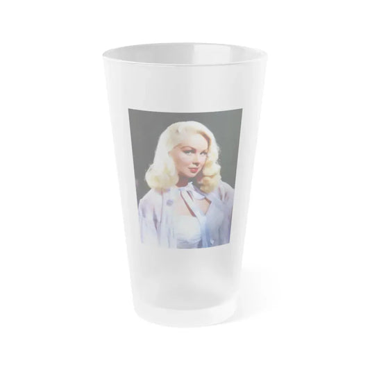 Joi Lansing #215 - 1 Color Portrait Photo from Hollywood In Kodachrome 1940-1949 Book (Vintage Female Icon) Frosted Pint Glass 16oz 16oz Frosted - Go Mug Yourself