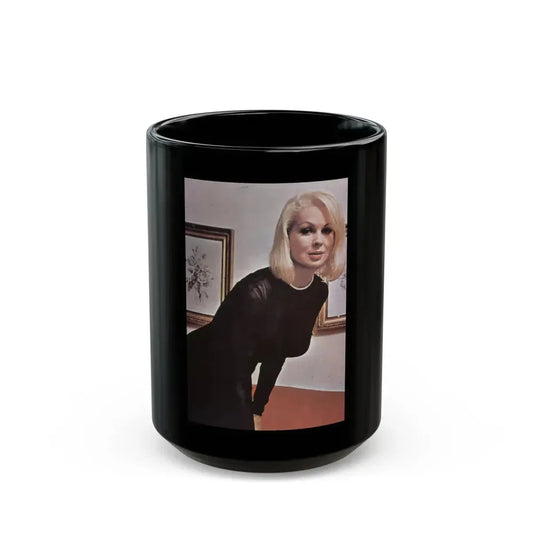 Joi Lansing #218 (Vintage Female Icon) Black Coffee Mug 15oz - Go Mug Yourself