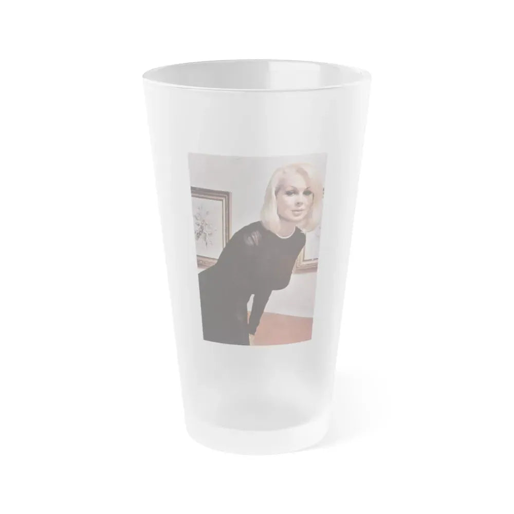 Joi Lansing #218 (Vintage Female Icon) Frosted Pint Glass 16oz 16oz Frosted - Go Mug Yourself