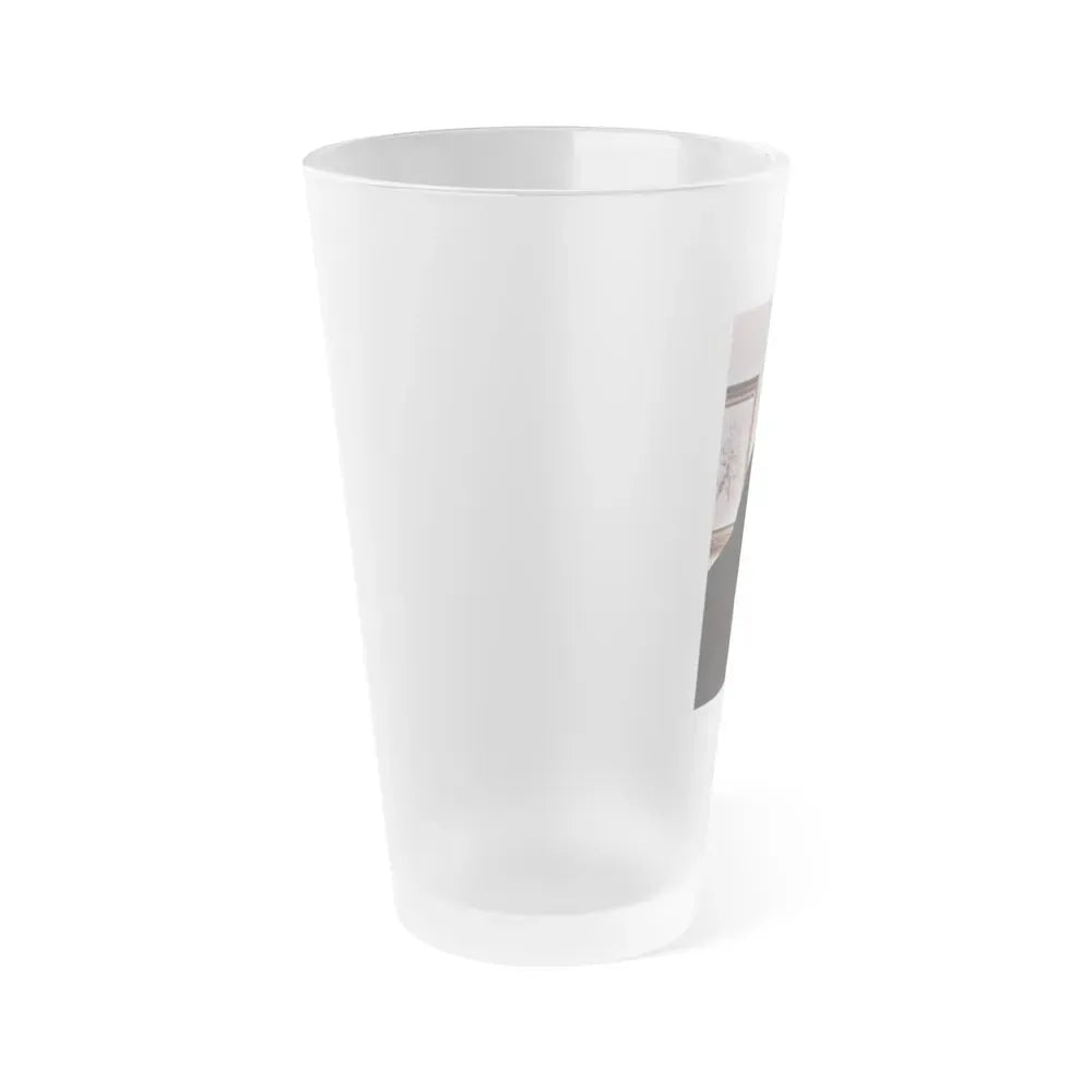 Joi Lansing #218 (Vintage Female Icon) Frosted Pint Glass 16oz - Go Mug Yourself