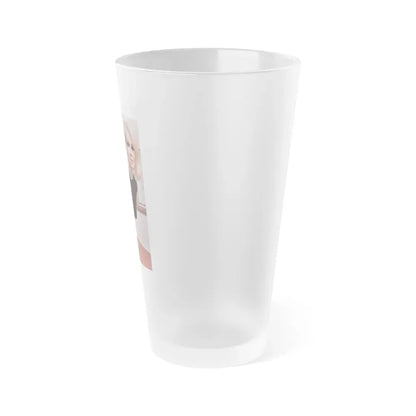 Joi Lansing #218 (Vintage Female Icon) Frosted Pint Glass 16oz - Go Mug Yourself