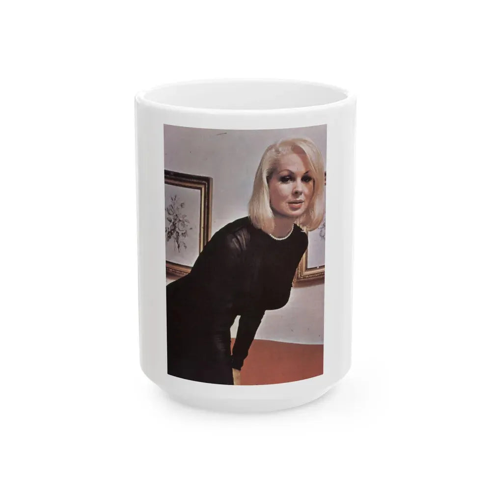 Joi Lansing #218 (Vintage Female Icon) White Coffee Mug 15oz - Go Mug Yourself