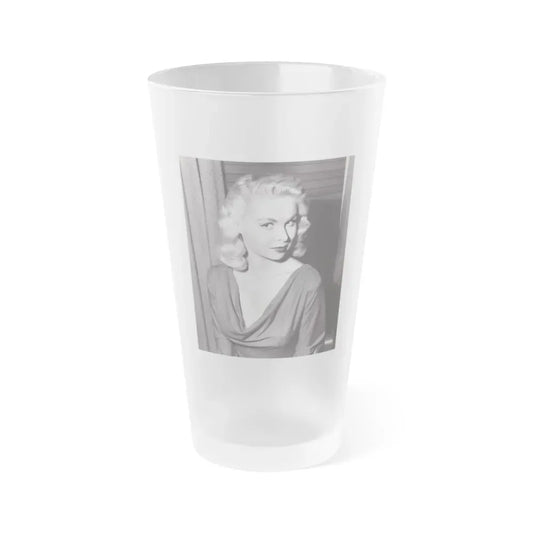 Joi Lansing #220 (Vintage Female Icon) Frosted Pint Glass 16oz 16oz Frosted - Go Mug Yourself
