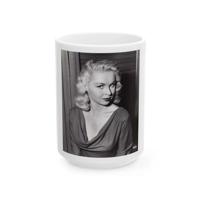 Joi Lansing #220 (Vintage Female Icon) White Coffee Mug 15oz - Go Mug Yourself