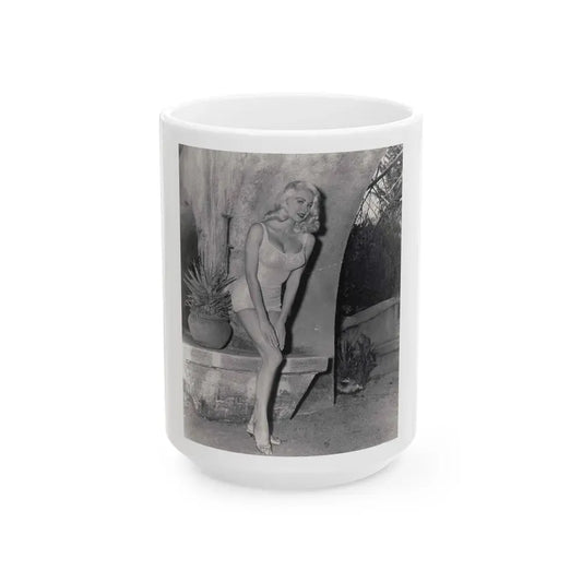 Joi Lansing #222 (Vintage Female Icon) White Coffee Mug 15oz - Go Mug Yourself