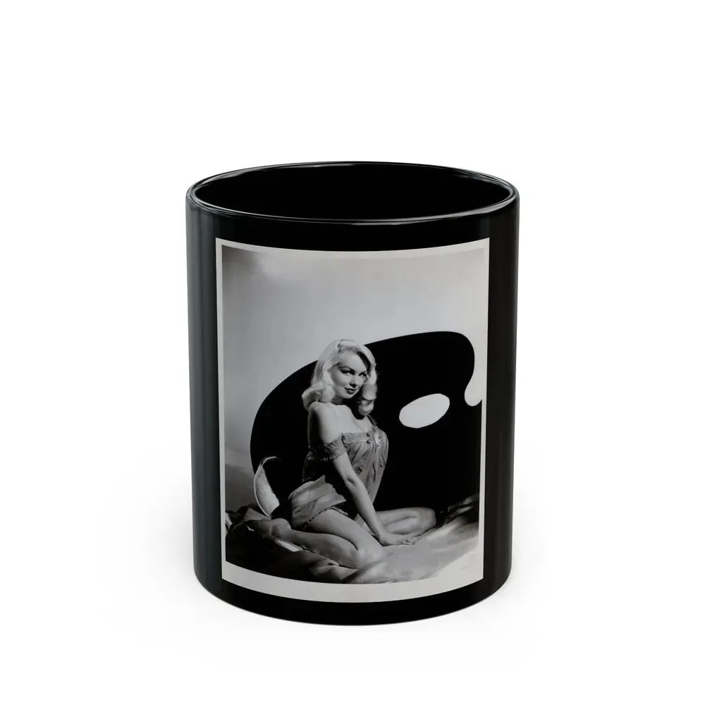 Joi Lansing #28 (Vintage Female Icon) Black Coffee Mug 11oz - Go Mug Yourself