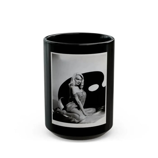 Joi Lansing #28 (Vintage Female Icon) Black Coffee Mug 15oz - Go Mug Yourself