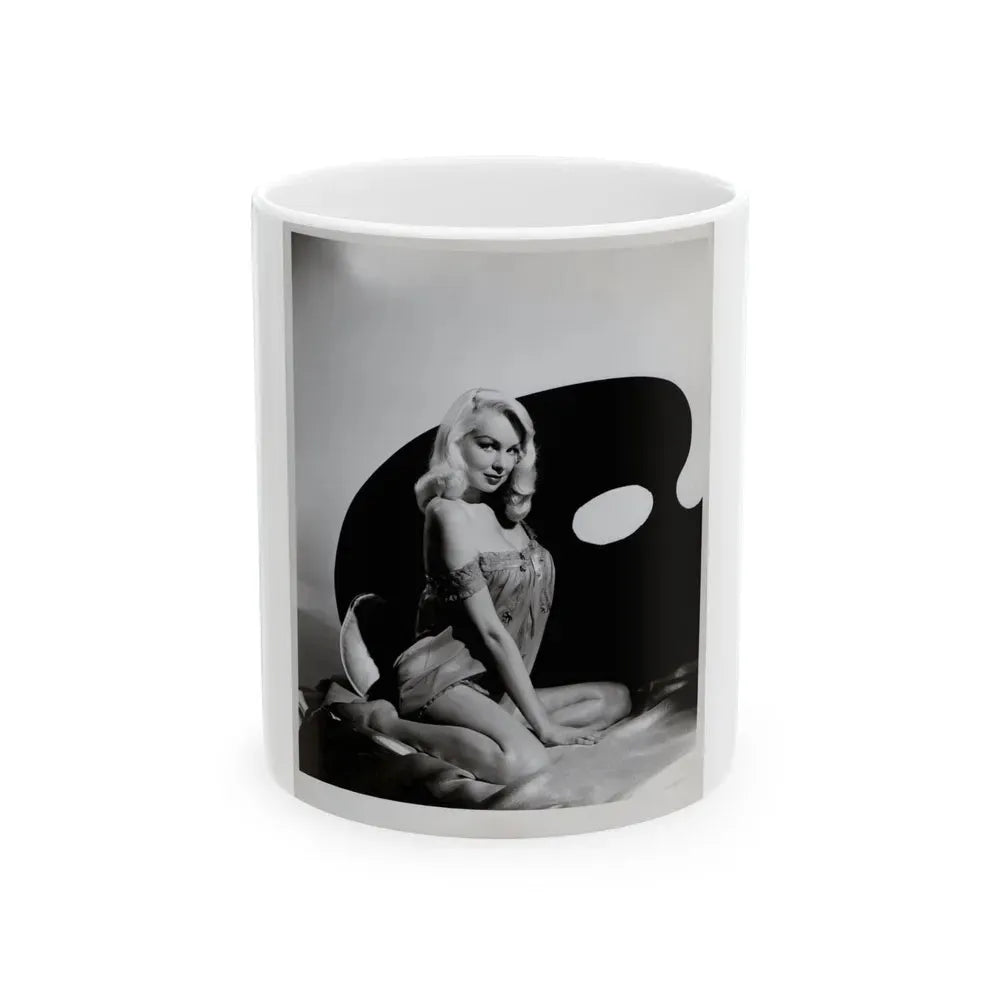 Joi Lansing #28 (Vintage Female Icon) White Coffee Mug 11oz - Go Mug Yourself