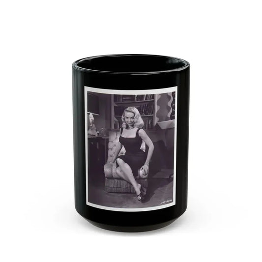 Joi Lansing #30 (Vintage Female Icon) Black Coffee Mug 15oz - Go Mug Yourself