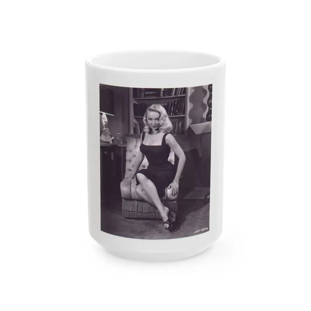 Joi Lansing #30 (Vintage Female Icon) White Coffee Mug 15oz - Go Mug Yourself