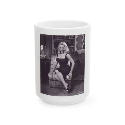 Joi Lansing #30 (Vintage Female Icon) White Coffee Mug 15oz - Go Mug Yourself