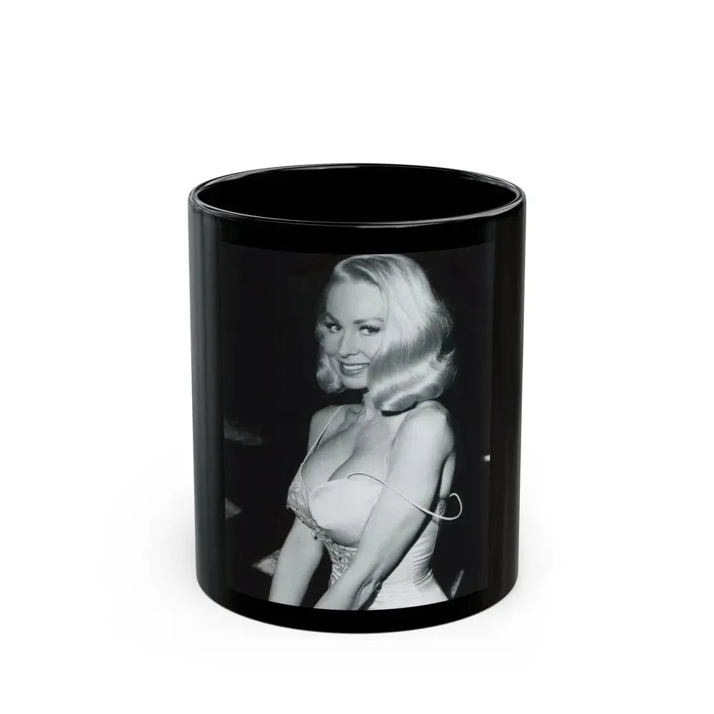 Joi Lansing #41 (Vintage Female Icon) Black Coffee Mug 11oz - Go Mug Yourself