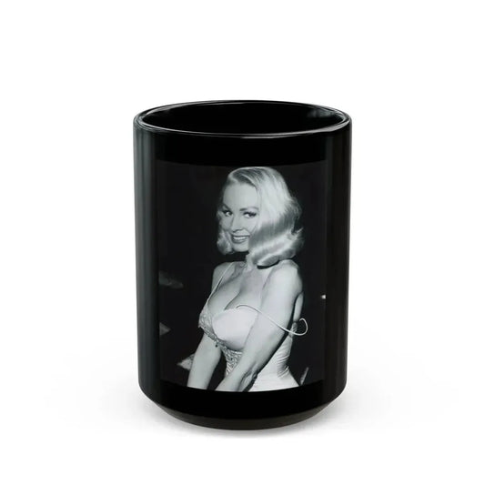 Joi Lansing #41 (Vintage Female Icon) Black Coffee Mug 15oz - Go Mug Yourself