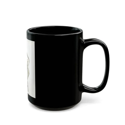 Joi Lansing #42 - 8x10 B&W Full Body 2-Piece Swimsuit Cheesecake Photo (Vintage Female Icon) Black Coffee Mug - Go Mug Yourself