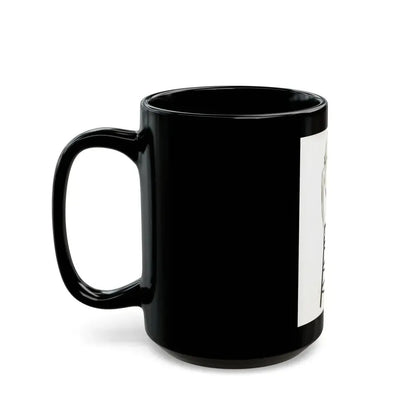 Joi Lansing #42 - 8x10 B&W Full Body 2-Piece Swimsuit Cheesecake Photo (Vintage Female Icon) Black Coffee Mug - Go Mug Yourself