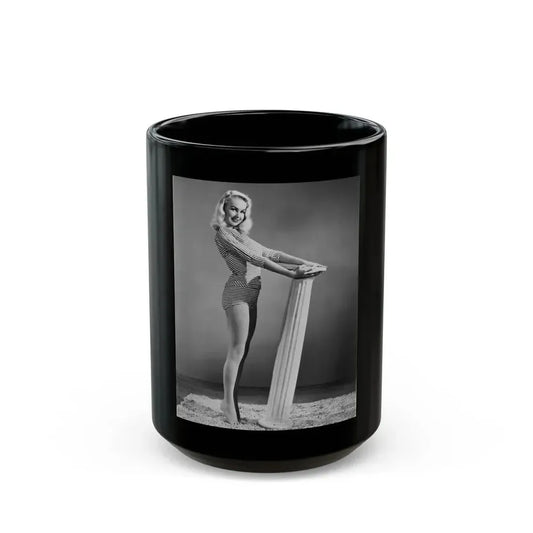 Joi Lansing #49 (Vintage Female Icon) Black Coffee Mug 15oz - Go Mug Yourself