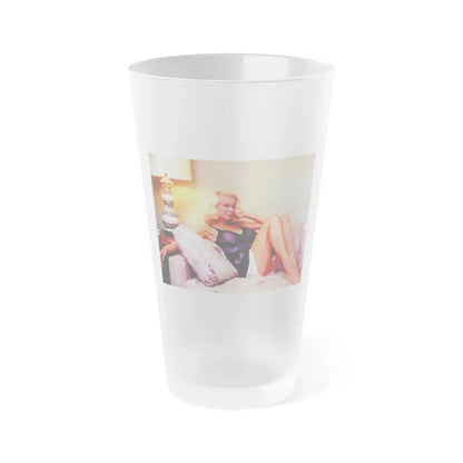 Joi Lansing #58 (Vintage Female Icon) Frosted Pint Glass 16oz 16oz Frosted - Go Mug Yourself