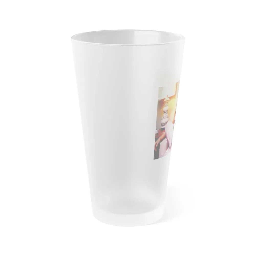 Joi Lansing #58 (Vintage Female Icon) Frosted Pint Glass 16oz - Go Mug Yourself