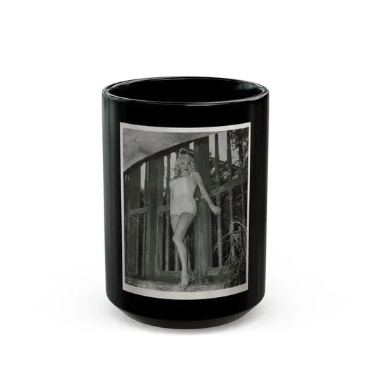 Joi Lansing #62 (Vintage Female Icon) Black Coffee Mug 15oz - Go Mug Yourself