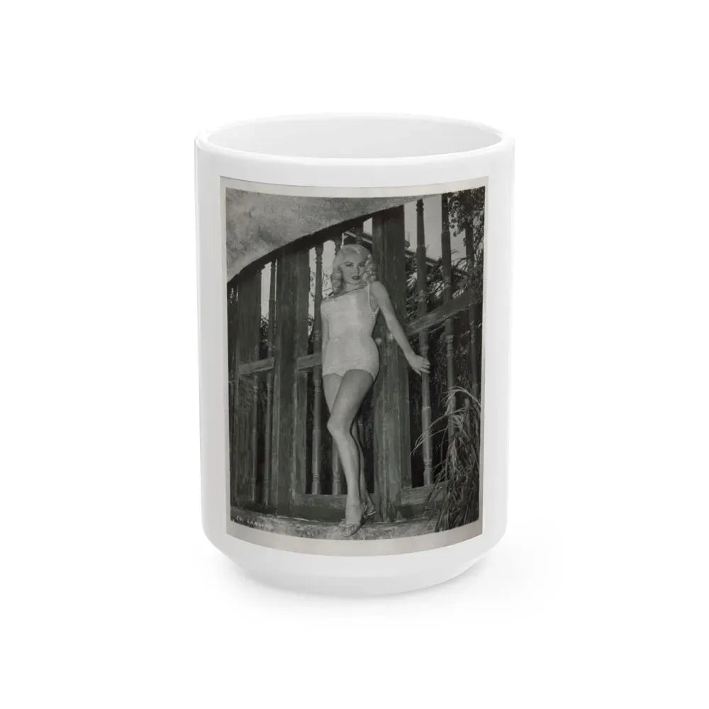 Joi Lansing #62 (Vintage Female Icon) White Coffee Mug 15oz - Go Mug Yourself