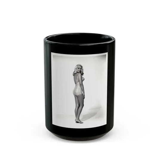 Joi Lansing #69 -8x10 Full Body 1-Piece Swimsuit Cheesecake Photo Circa 50's (Vintage Female Icon) Black Coffee Mug 15oz - Go Mug Yourself