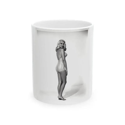 Joi Lansing #69 -8x10 Full Body 1-Piece Swimsuit Cheesecake Photo Circa 50's (Vintage Female Icon) White Coffee Mug 11oz - Go Mug Yourself
