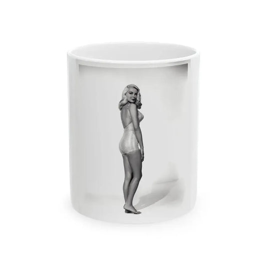 Joi Lansing #69 -8x10 Full Body 1-Piece Swimsuit Cheesecake Photo Circa 50's (Vintage Female Icon) White Coffee Mug 11oz - Go Mug Yourself