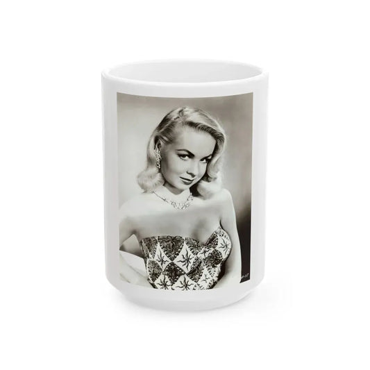 Joi Lansing #92 (Vintage Female Icon) White Coffee Mug 15oz - Go Mug Yourself